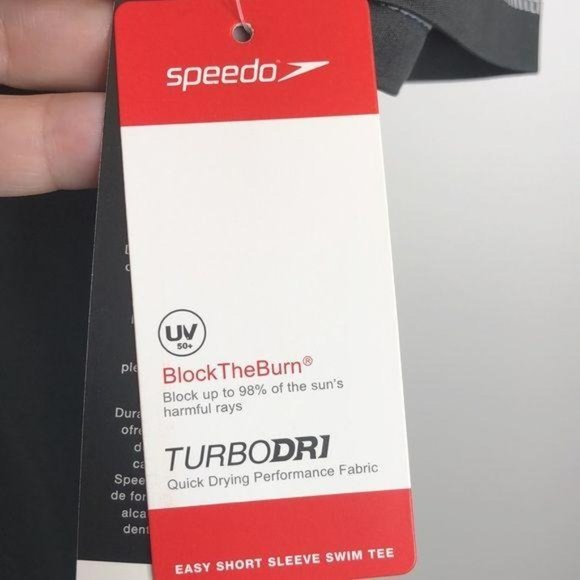 NWT Speedo Men’s Rash Guard UV Turbo Dri M - Picture 6 of 10